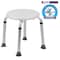 Flash Furniture 9-1/2" L, Aluminum, White Bath & Shower Stool DC-HY3400L-WH-GG - alternate 7